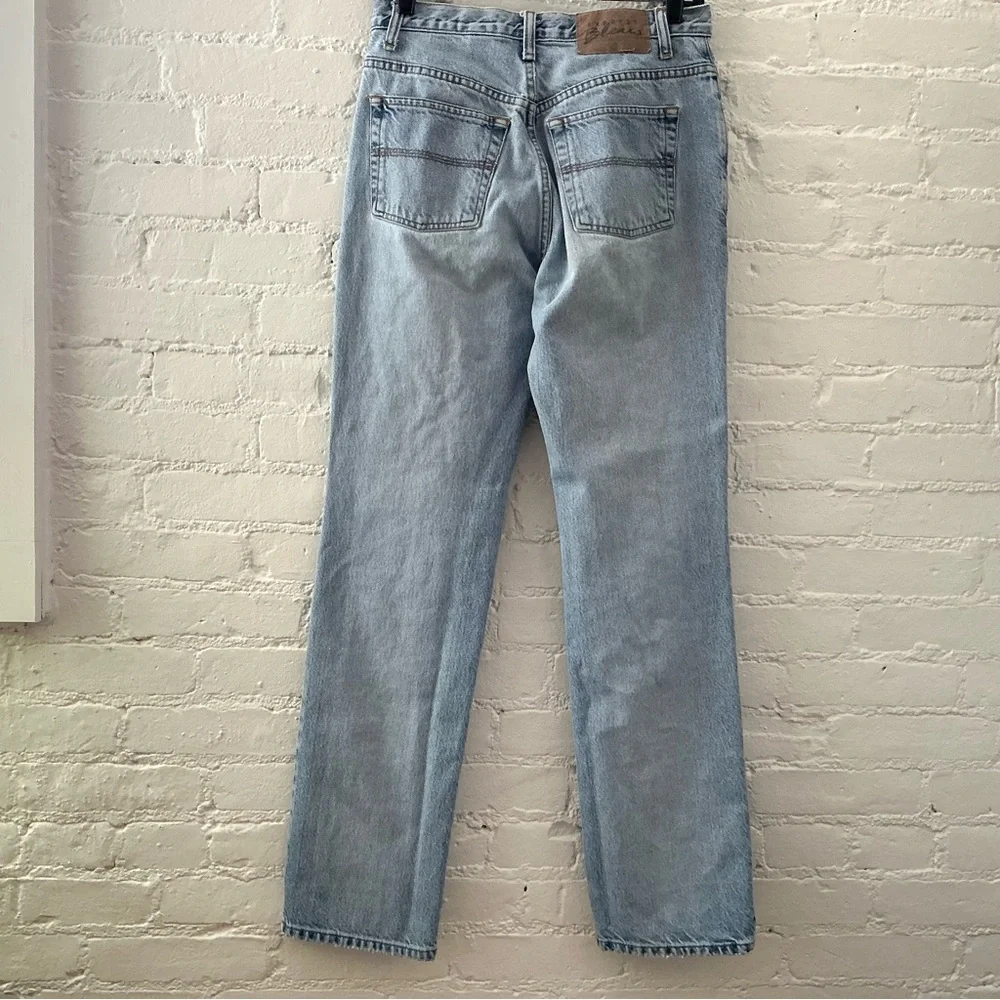 Vintage 90s High Waisted Bootcut Jeans Light Wash Denim Express Bleus 5/6 Long